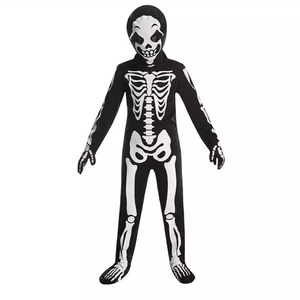 Disfraz de Halloween para niños, disfraz de fantasma de esqueleto verde, disfraz gótico victoriano de escenario, traje de fantasma para niñas, traje de fiesta de una pieza - Product Image 2