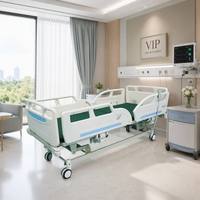 Lit d'hôpital électrique 5 fonctions, lit médical pour patients en soins intensifs, lit d'allongement réglable, équipement de soins infirmiers
