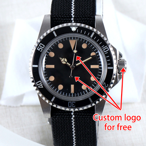Montre vintage NH35 avec cadran personnalisé DIY, bracelet en nylon acrylique, cadran vintage, étanche 50 mètres, mouvement automatique mécanique pour homme - Product Image 6