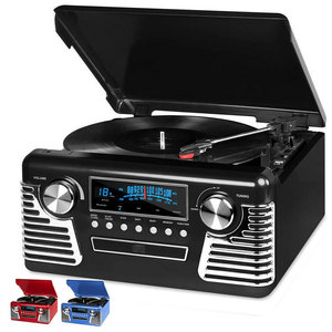 Système audio professionnel pour la maison, radio AM/FM, gramophone rétro, tourne-disque vinyle, phonographe, enregistreur - Product Image 1