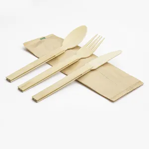 Conjunto de talheres de bambu Eco-Chic - utensílios de 3 peças | Presente elegante | Decoração de casa sustentável | Ideal para jantar e cozinha