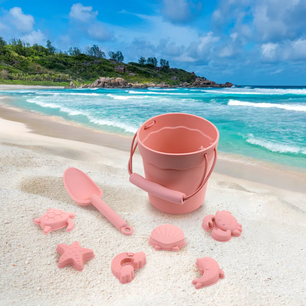 Zomer Buiten Zacht Zand Emmer Eco Vriendelijke Siliconen Strand Zand Speelgoed Set Voor Kinderen Strand Zand Speelgoed Siliconen Peuter Zandbak Speelgoed