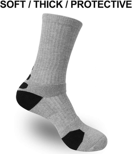 Calze da <span class=keywords><strong>Basket</strong></span> Modello Crew Unisex Elite con Logo Personalizzato, Calze Sportive Traspiranti a Compressione per Allenamento, Palestra e Corsa, Vendita all'Ingrosso OEM ODM - Product Image 4