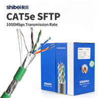 Cable LAN CAT5e SFTP de Alta Calidad, 24AWG, 1000Mbps, para Sala de Servidores, con Certificación Fluke CE RHOS