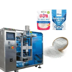 300g 500g Automatic Weighing Sugar Salt Spout Stand Up Bag Packing Sealing Machine Sea Salt Doypack Pouch Packaging Machine