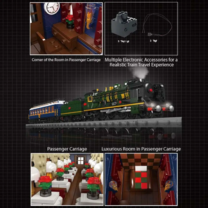 Mould King 12025S Moc Blocs de construction modulaires <span class=keywords><strong>Express</strong></span> Oriental Oriental <span class=keywords><strong>Train</strong></span> technique Briques Jouet Cadeau de Noël pour enfants - Product Image 5