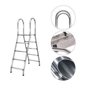 Échelle de <span class=keywords><strong>piscine</strong></span> extérieure Finn Forst robuste en acier inoxydable pré-assemblée, <span class=keywords><strong>double</strong></span> face, résistante à la corrosion, <span class=keywords><strong>pour</strong></span> piscines au <span class=keywords><strong>sol</strong></span> - Product Image 3