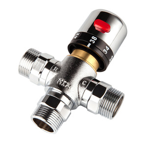 Robinet mélangeur thermostatique en laiton Alahot pour contrôle de la température de l'eau des lavabos, vanne de mélange thermostatique OEM - Product Image 3