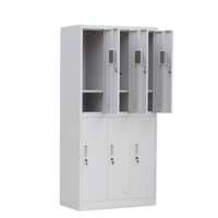 Armoire en acier à 2 portes, écologique, verrouillable, durable, réglable, pour vestiaire public, hôtel, hôpital, vente en gros