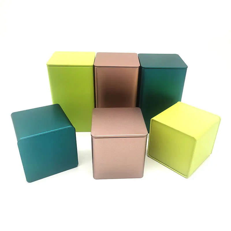 Recyclable 50g square tea tin box