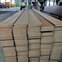 Técnica cepillada de cubierta WPC de compuesto de plástico de madera en relieve 3D impermeable para exteriores para ingeniería de suelos de jardín y terraza