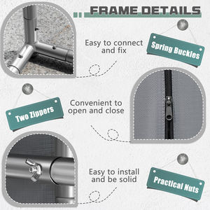 <span class=keywords><strong>Abri</strong></span> de voiture étanche à cadre métallique OEM 6 * 3FT <span class=keywords><strong>abri</strong></span> de stockage extérieur tente de garage pour vélo/moto/bois de chauffage/outils - Product Image 3