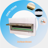 Boîtier de distribution d'énergie à montage en surface en acier laminé à froid certifié CE RoHS IP30 230/400V AC 100A basse tension pour usage résidentiel