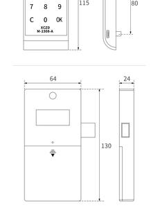 Serrure de meuble moderne en alliage de zinc, serrure électronique sans clé à code pour salle de bain, entrée, hôtel, extérieur, chambre à coucher - Armoire à chaussures - Product Image 6