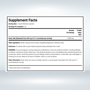 Oem nhãn hiệu riêng giá tốt nhất bổ sung EU tiêu chuẩn đông khô sữa ong chúa Viên nang 1000mg cho người lớn trẻ em mềm Gel Hoàng Gia - Product Image 6