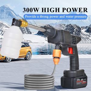 ماكينة غسيل سيارات عالية الجودة، غسالة سيارات بالضغط العالي، مسدس رش مياه محمول، غسيل سيارات لاسلكي ببطارية ليثيوم للتنظيف - Product Image 4