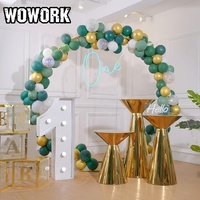 Fournitures de mariage WOWORK 2026, décoration de fête d'anniversaire, décoration d'événement, arche dorée en métal, cadre de scène, supports de toile de fond pour la décoration d'événements