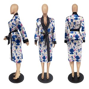 Batas de seda para mujer, ropa de dormir de dibujos animados de lujo, camisón, pijama, albornoz <span class=keywords><strong>Sexy</strong></span>, ropa de salón, Kimono, batas de satén, longues para mujer - Product Image 5
