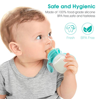NCVI Tétine portable en silicone sans BPA avec biberon pour nourrir les nourrissons, sans danger pour les bébés, avec fruits frais