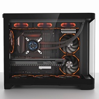 Paneles laterales Mid Tower Computer Gaming Micro ATX Case & Tower Gaming Cabinet Full Vision Vidrio templado Gamer PC Desktop 400MM