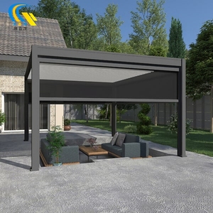 Pare-soleil en aluminium motorisé à ouverture étanche et à toit fermé Pergola <span class=keywords><strong>pour</strong></span> couverture de patio de <span class=keywords><strong>jardin</strong></span> - Product Image 1