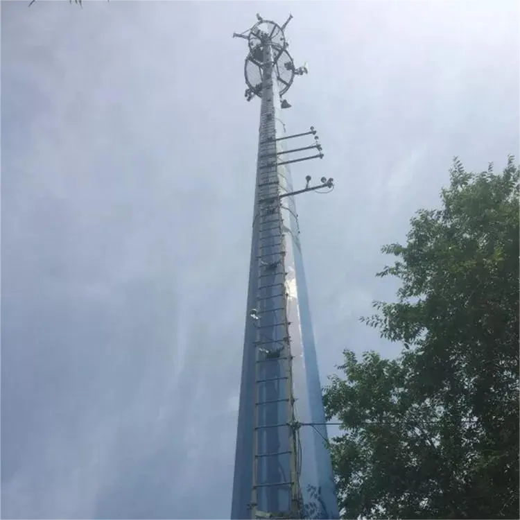 공장 25m 40m 고도 네트워크 이동할 수 있는 GSM 커뮤니케이션 Monopole 기지국 원거리 통신 철 와이파이 안테나 신호 탑