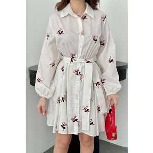 Pañuelo Bordado Rosa Polvo al por Mayor, Vestido Casual - Product Image 2