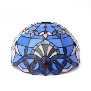 <span class=keywords><strong>Paralume</strong></span> Tiffany da 12 pollici accessori di ricambio in stile retrò <span class=keywords><strong>paralume</strong></span> in vetro colorato per lampada da pavimento - Product Image 6