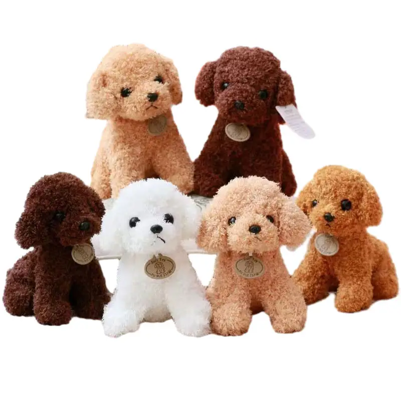 Custom Small Stuffed Simulation Dog Toys Mini Squishy Teddy Dog Stuffed Plush Doll Toys For Christmas Baby Gifts