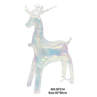 Nouveauté Ballon en feuille d'aluminium Elk Globo pour Noël, les remises de diplômes et les fêtes d'Halloween - Décoration 93x56cm