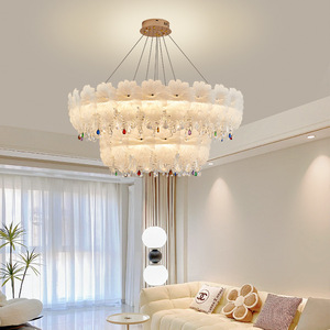 Luxury Crystal Round Chandelier Led Living Room Multi Head <b>Ceiling</b> <b>Light</b> For Home Villa Hotel - Product Image 2