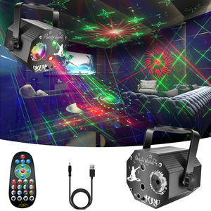NUEVO Smart Stage DJ Party Proyector láser Disco Control de voz Rojo Verde Luces estroboscópicas IP33 Clasificado Club Family Holiday Lights - Product Image 3