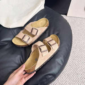 Birkenstocks Sandales simples en cuir de vachette de haute qualité Sandales de <span class=keywords><strong>plage</strong></span> à enfiler avec semelles en liège pour l'extérieur Sandales de marche Fabricant - Product Image 5