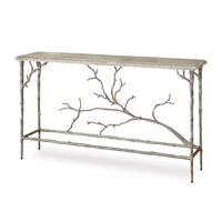 Table console en métal moderne et élégante pour appartement, villa, salon, véranda ou comptoir mural – Stable et durable