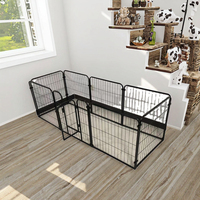 Boîte de mise bas pour chien en métal avec plateau amovible Roues verrouillables Boîte de mise bas robuste pour chiot pour chiens de petite race Facile à nettoyer