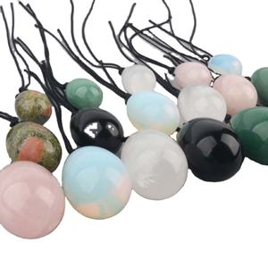 Yoni-varita sexual de Jade para mujeres, huevo Rosa Natural de cuarzo, Kegel de masaje de cristal, venta al por mayor - Product Image 1