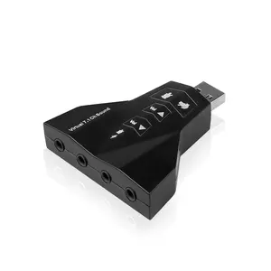外部仮想USB7.13Dサウンドオーディオカードアダプターデュアルマイクデュアルオーディオインターフェイス出力PC用独立サウンドカード