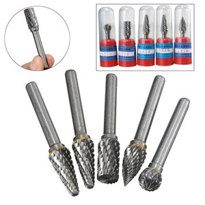 Ensemble de 5 fraises rotatives en carbure de tungstène de haute qualité, tige de 1/4 pouce, 10 mm, outil de gravure CNC <span class=keywords><strong>Drillpro</strong></span> Rb29 - Product Image 5