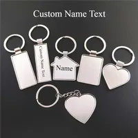Porte-clés publicitaire personnalisé en métal, alliage de zinc vierge, matériau pour impression laser, pour promotion commerciale et cadeau d'entreprise
