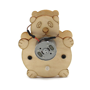 Kit de Ciencia con Generador Manual de Manivela de Madera con Forma de Oso para Niños de 4 a 6 Años, Juguete Educativo, Experimento de Energía Manual, Herramienta de Aprendizaje STEM - Product Image 1