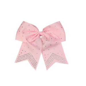 Barrette à cheveux pour enfants avec long ruban orné de strass faits à la main, style européen et américain, différentes couleurs - Product Image 5