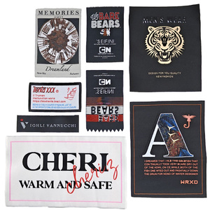 Etiqueta de Ropa Tejida con Nombre y Logotipo Personalizados, Ecológica, Lavable, de Algodón, para Zapatos, Bolsos, Bufandas, Tipo Plegado <span class=keywords><strong>Yogoo</strong></span> - Product Image 6