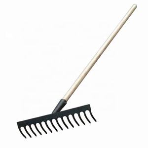 Râteau robuste avec manche en bois pour les outils de quincaillerie de jardinage agricole et domestique - Product Image 3