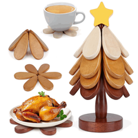 Sous-verres en bois pour arbre de Noël, résistants à la chaleur, écologiques, design moderne, pour la maison et la cuisine – Vente chaude