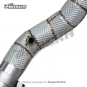 ท่อไอเสีย OEM Boska แบบ Free Flow Downpipe และ X Pipe สำหรับ Ferrari F12 Berlinetta 6.3L ปี 2012-2016 พร้อมระบบเสียงแบบแอคทีฟ วัสดุ SUS304 - Product Image 3