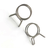 Collier de serrage métrique en acier inoxydable à double boucle pour tuyau de carburant automobile sans vis