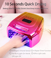 Lampe à ongles professionnelle rechargeable à séchage rapide pour salon, lampe de polymérisation de gel en métal robuste
