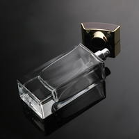 Flacon de parfum de luxe en gros, 100 ml, carré, rectangle, flacon de parfum en verre avec bouchon à vis, personnalisé