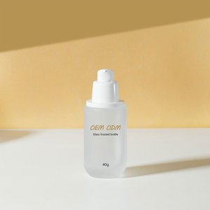 Wholesale 30ml 40ml 60ml 100ml 120ml 1oz 2oz 4oz Round <strong>Empty</strong> Frosted Clear Glass <strong>Spray</strong> Lotion Pump <strong>Bottles</strong> With Round White Cap - Product Image 5