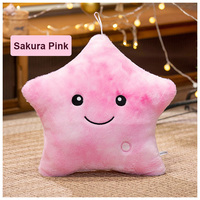 Coussin décoratif étoile lumineuse mignonne, coussin en peluche étoile à cinq branches colorée, motif amour et sourire, pour canapé et chaise, cadeau d'anniversaire pour filles